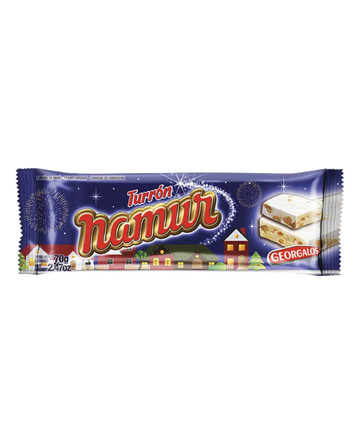 Turrón de Maní Namur Georgalos x 70 Gr